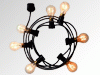Rent vintage retro garlands of light bulbs in Kiev. Hire Christmas light from incandescent lamps for a photo shoot for a wedding or birthday party, the Catering company "Cordelia"
