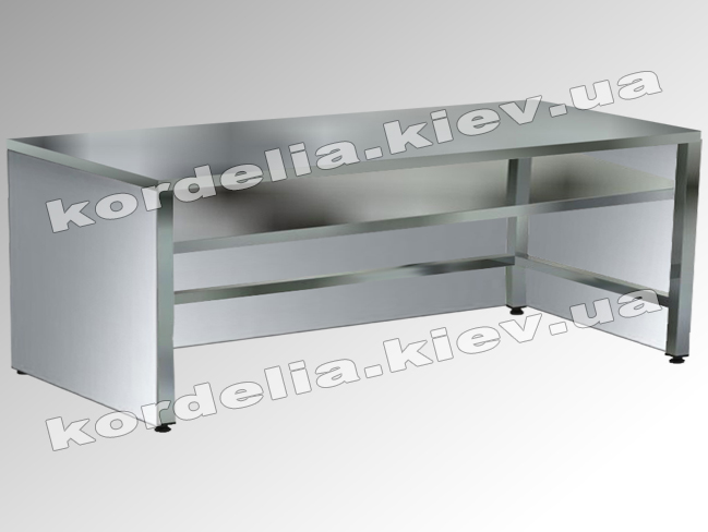Table with stainless steel worktop