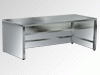Table with stainless steel worktop
