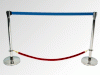 Lease (rental) fencing poles with blue tape and red rope, the Catering company "Cordelia"