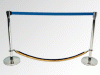 Rent (hire) a fence with a shiny blue ribbon and ropes under the flag of Ukraine, the Catering company "Cordelia"